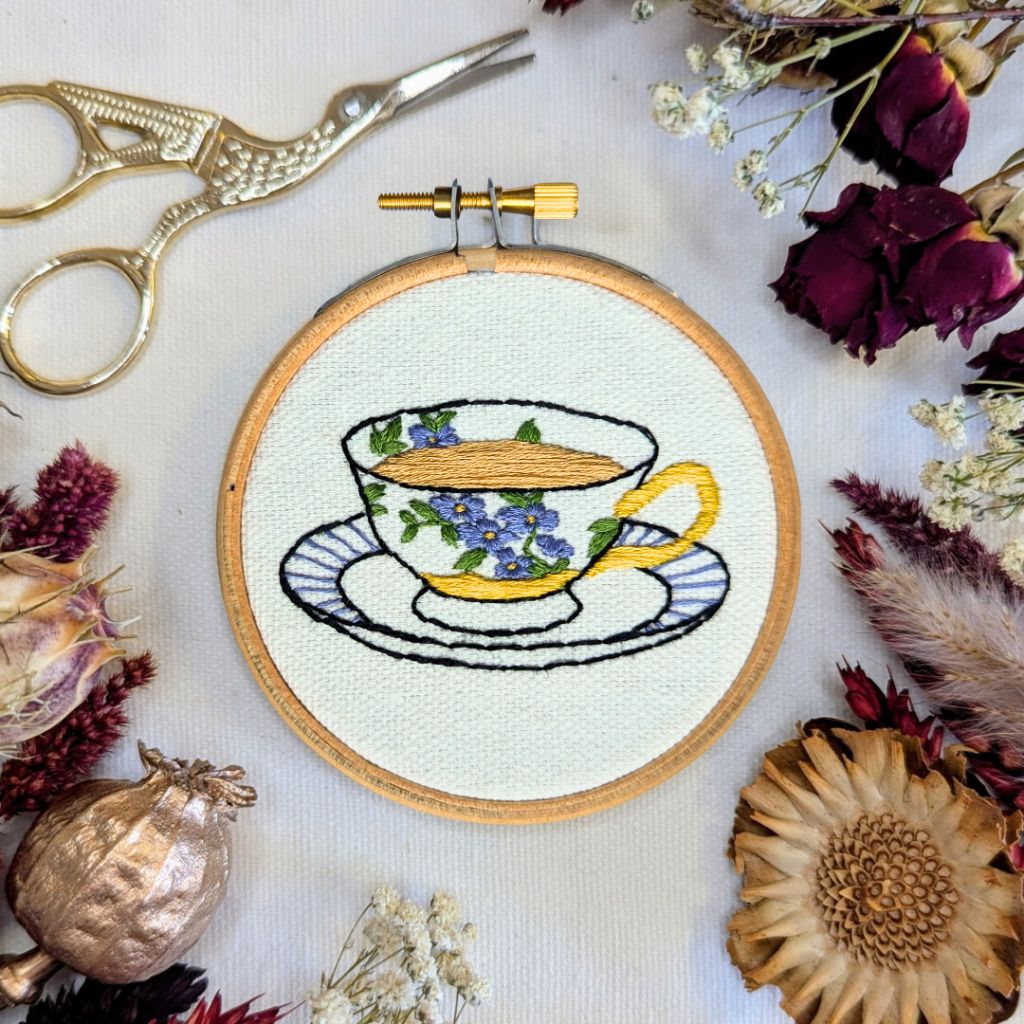 Teacup Embroidery Kit