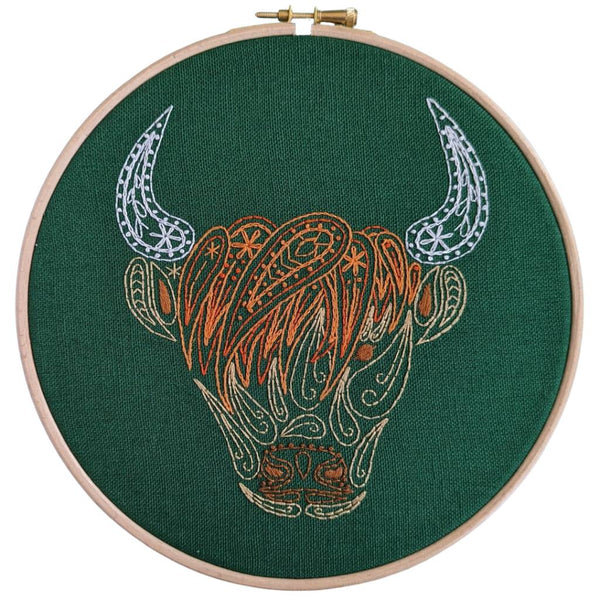 Highland Coo Embroidery Kit