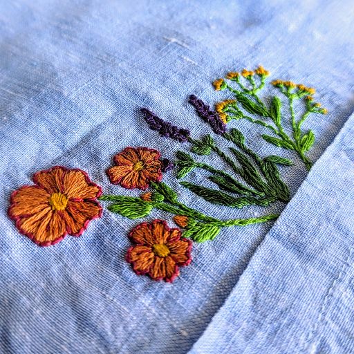 Floral "Stick and Stitch" Customise Kit