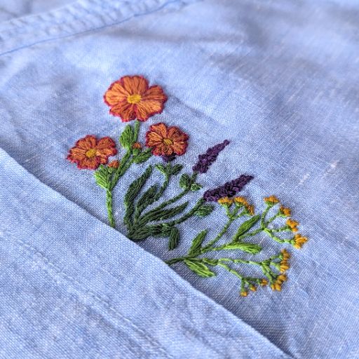 Floral "Stick and Stitch" Customise Kit