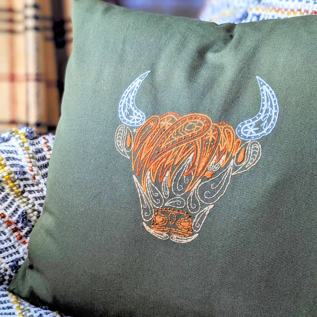 Highland Coo Embroidery Kit