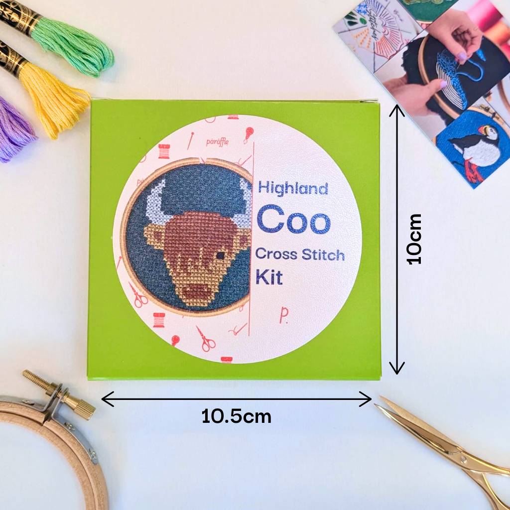 Highland Coo Cross Stitch Kit