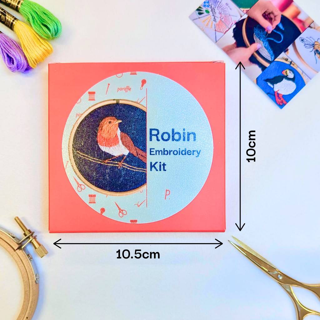 Christmas Bauble Embroidery Kit - Robin