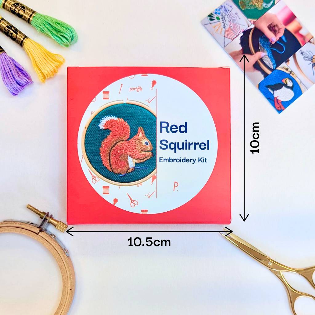 Red Squirrel Embroidery Kit