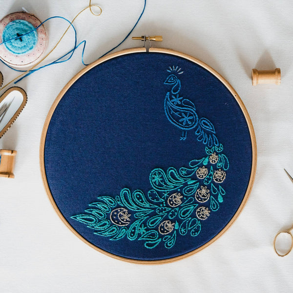 Peacock Embroidery Kit