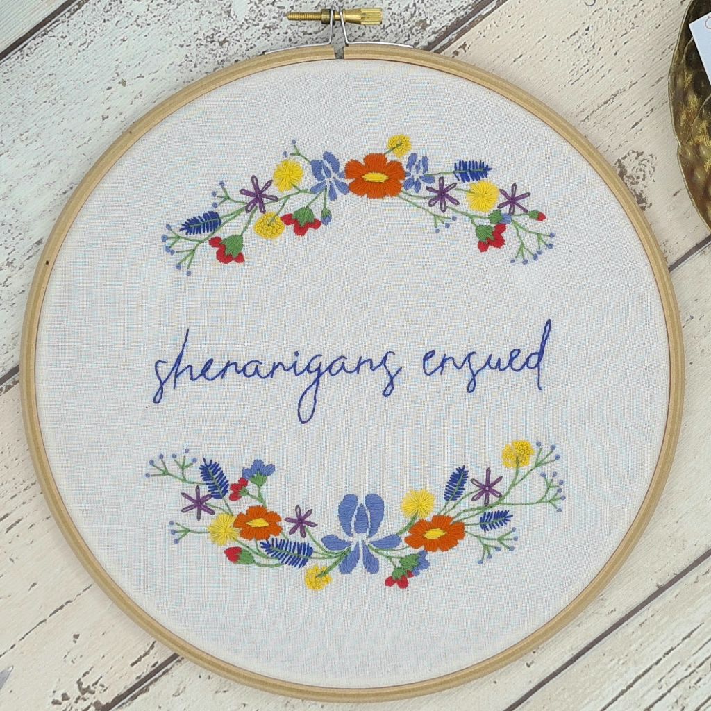 Personalised Floral Embroidery Kit