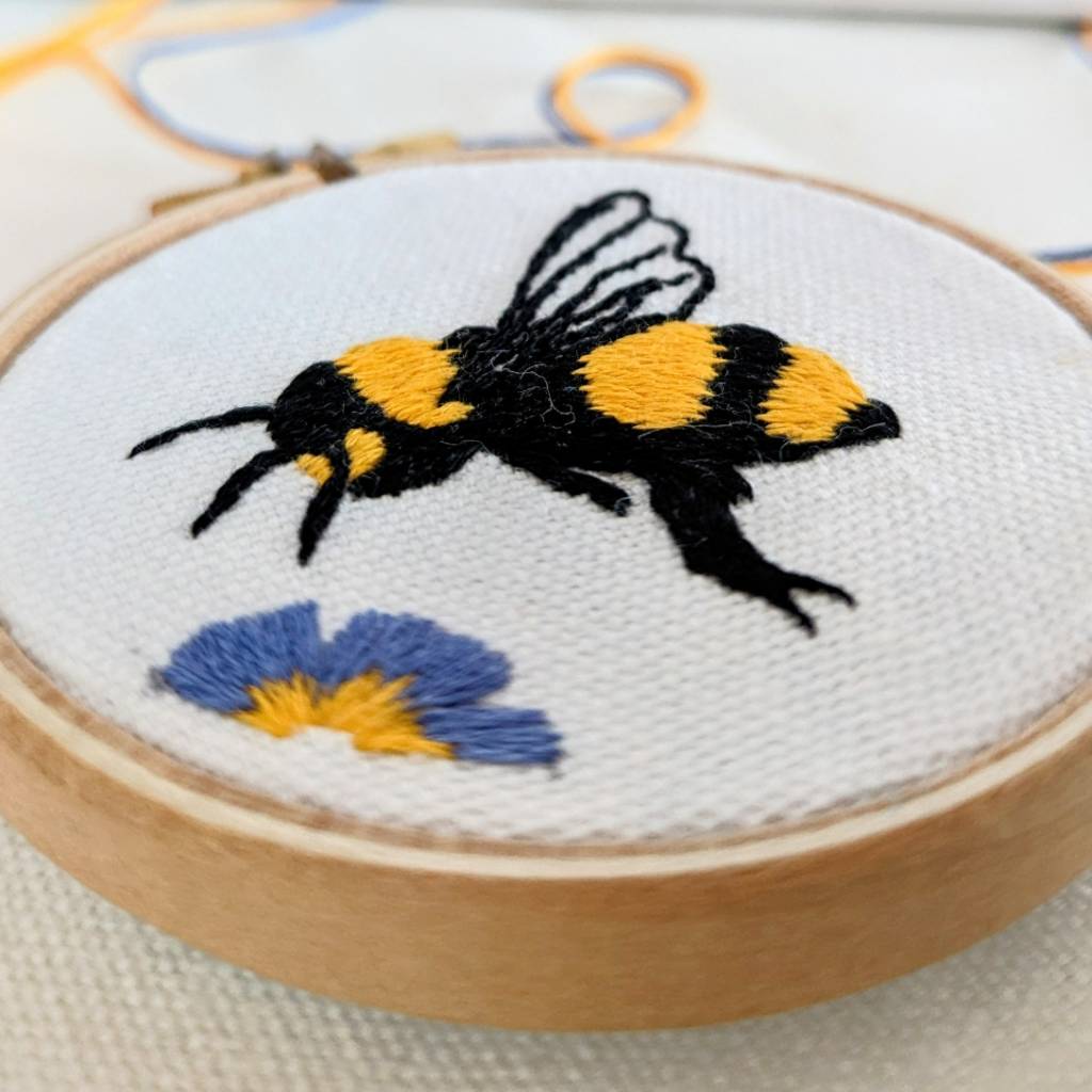 Mini Bee Embroidery Pattern