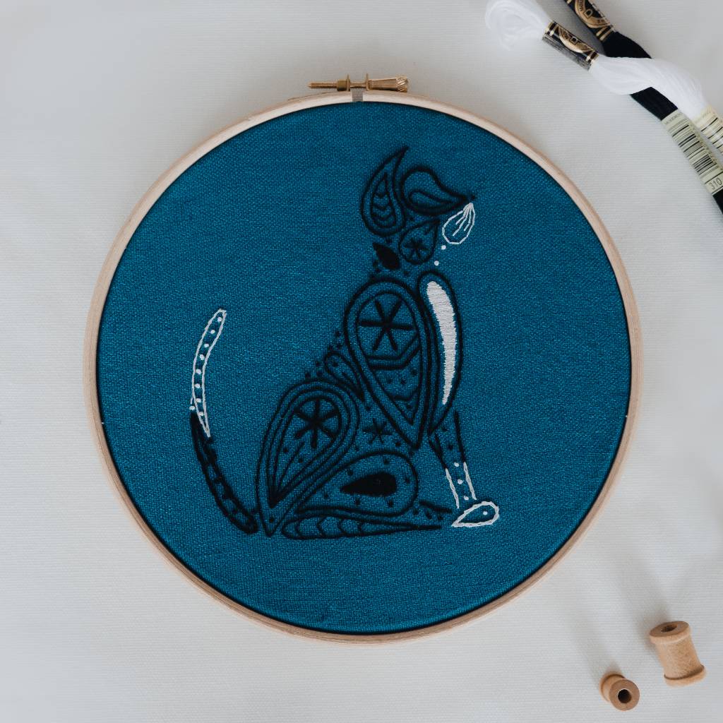 Cat Embroidery Pattern