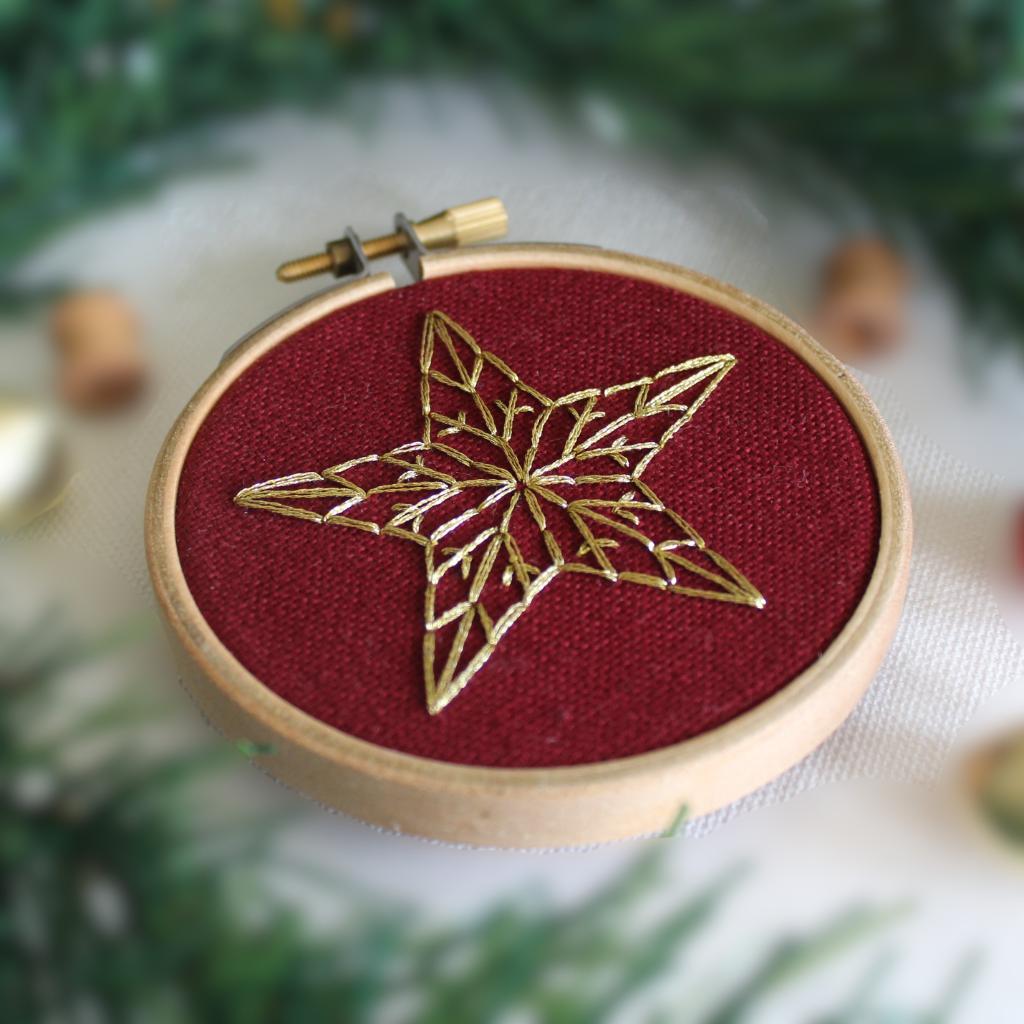 Christmas Bauble Embroidery Kit - Star