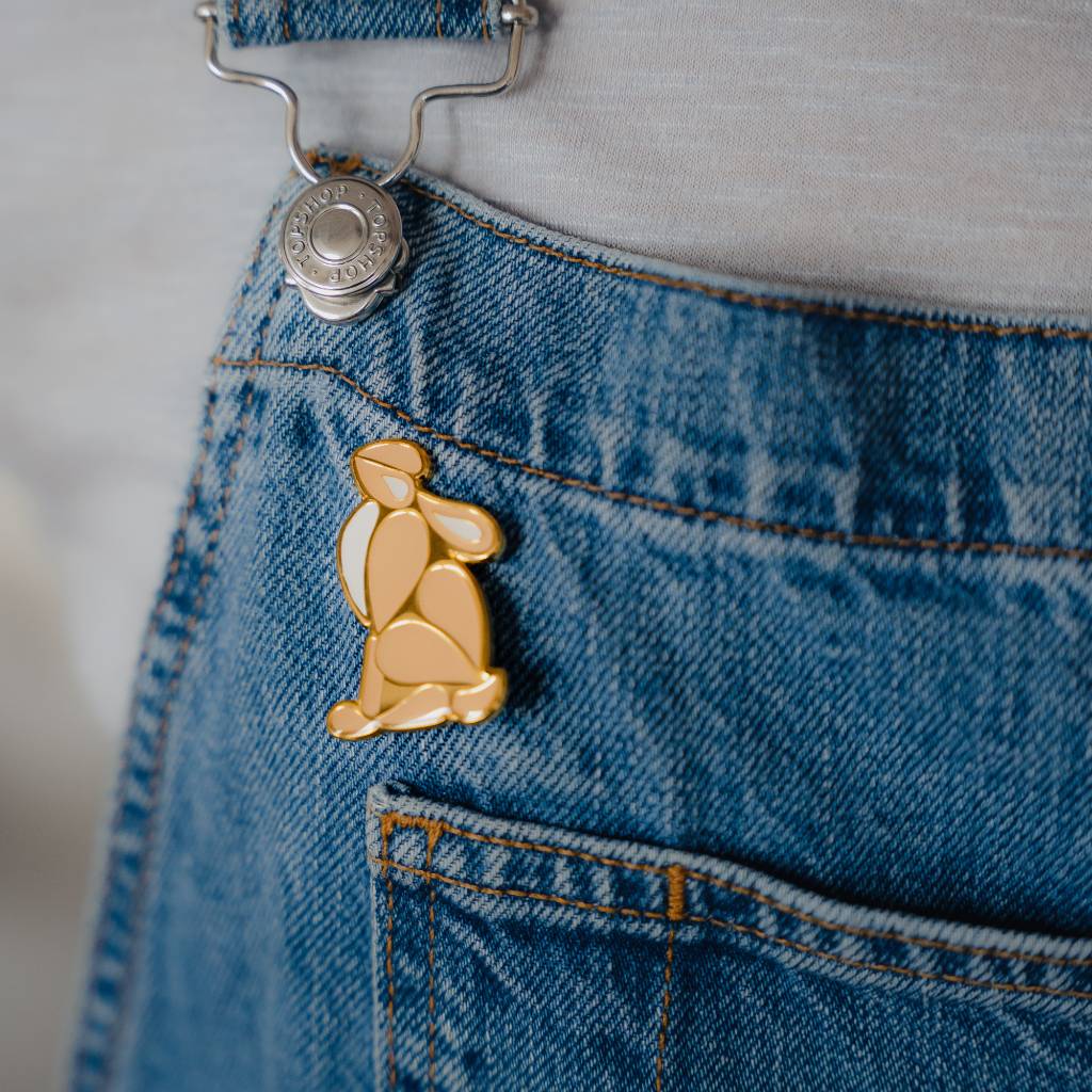 Hare Pin Badge