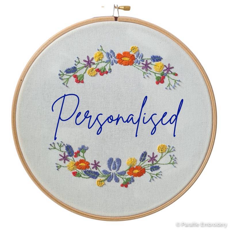 Personalised Floral Embroidery Kit