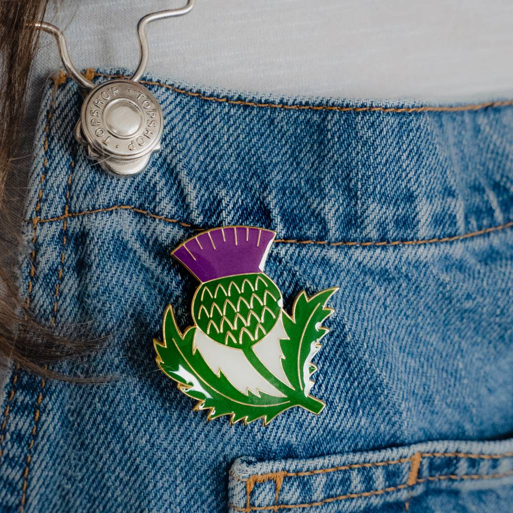 Scottish Thistle Pin Badge