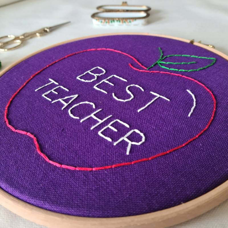 Best Teacher Embroidery Kit
