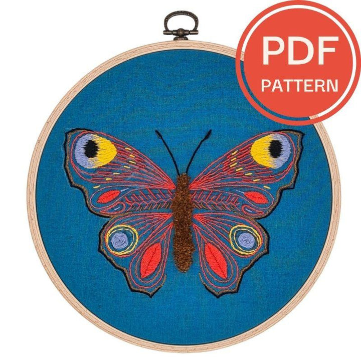 Paraffle Embroidery Pattern Butterfly Embroidery Pattern