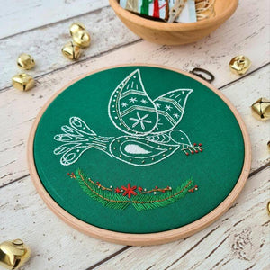 Paraffle Embroidery Banner Embroidery kit Christmas Dove Banner Kit