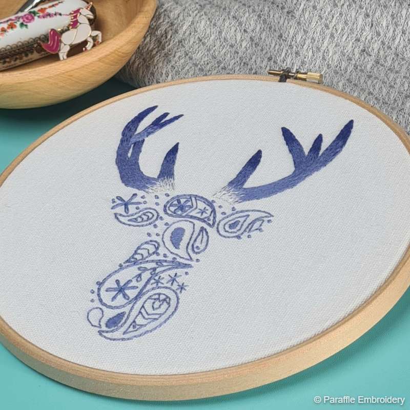 Paisley Deer Embroidery Pattern