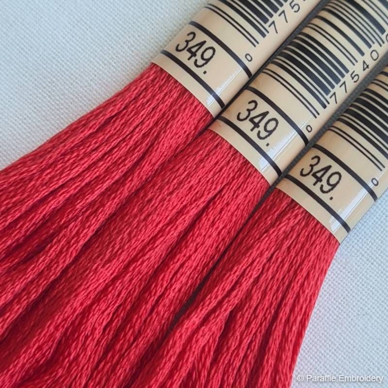 Paraffle Embroidery Supplies &amp; Accessories 349-(Red) DMC Embroidery Thread