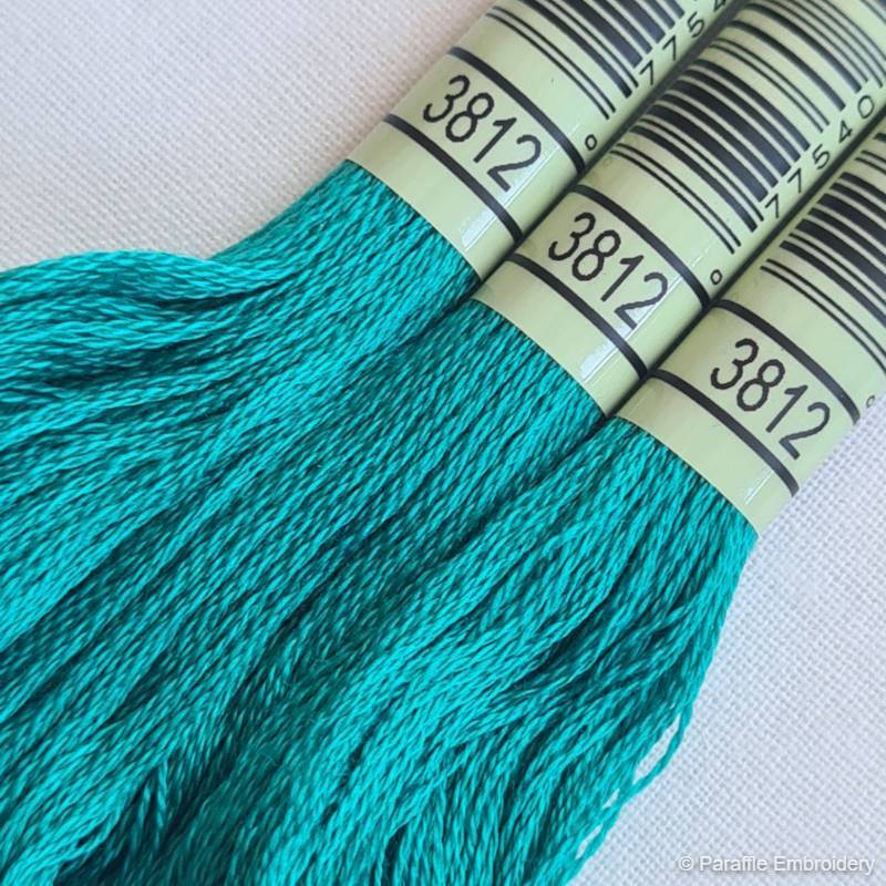 Paraffle Embroidery Supplies &amp; Accessories 3812-(Teal) DMC Embroidery Thread