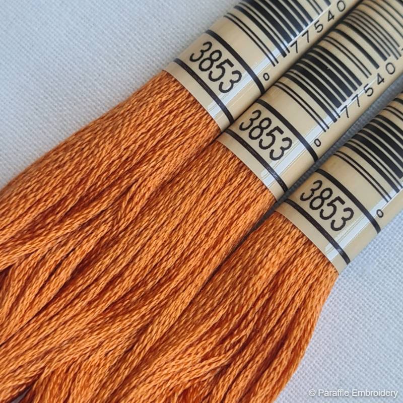 Paraffle Embroidery Supplies &amp; Accessories 3853-(Orange) DMC Embroidery Thread