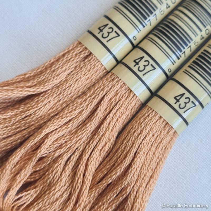 Paraffle Embroidery Supplies &amp; Accessories 437-(Peachy-Brown) DMC Embroidery Thread