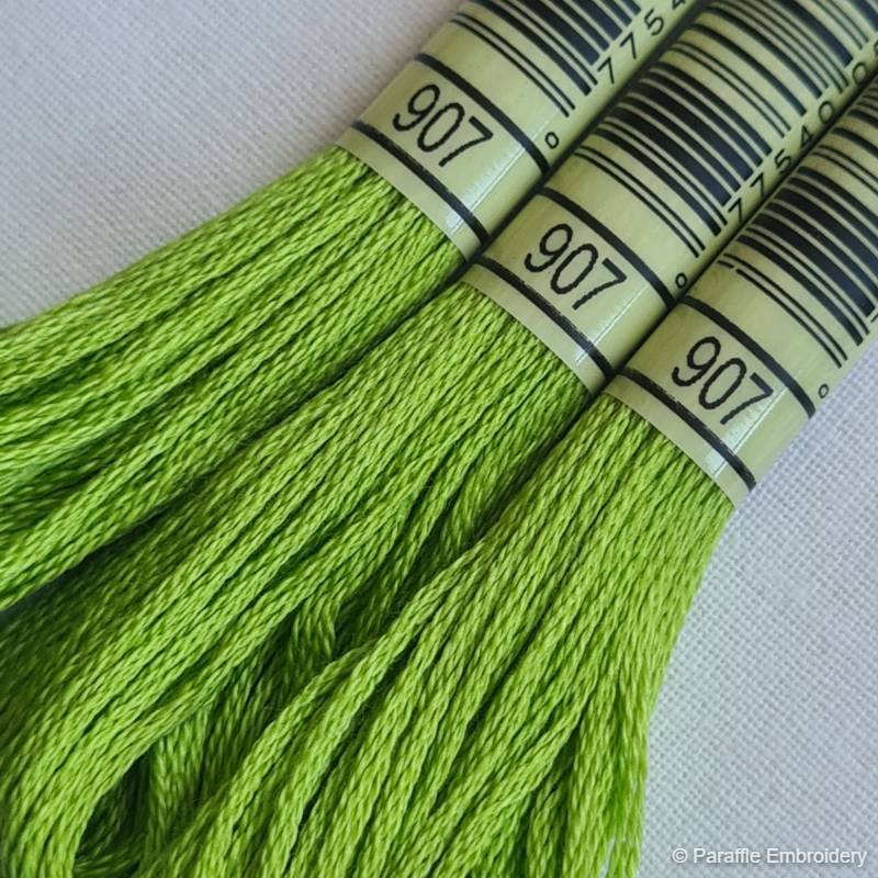 Paraffle Embroidery Supplies &amp; Accessories 907-(Green-Chartreuse) DMC Embroidery Thread