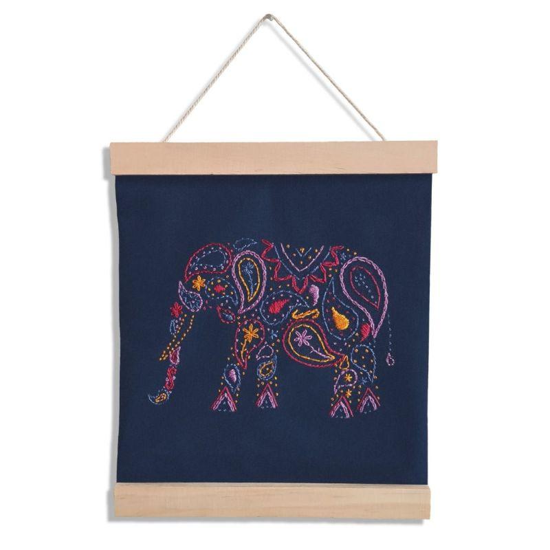 Paraffle Embroidery Banner Embroidery kit Elephant Banner Embroidery Kit