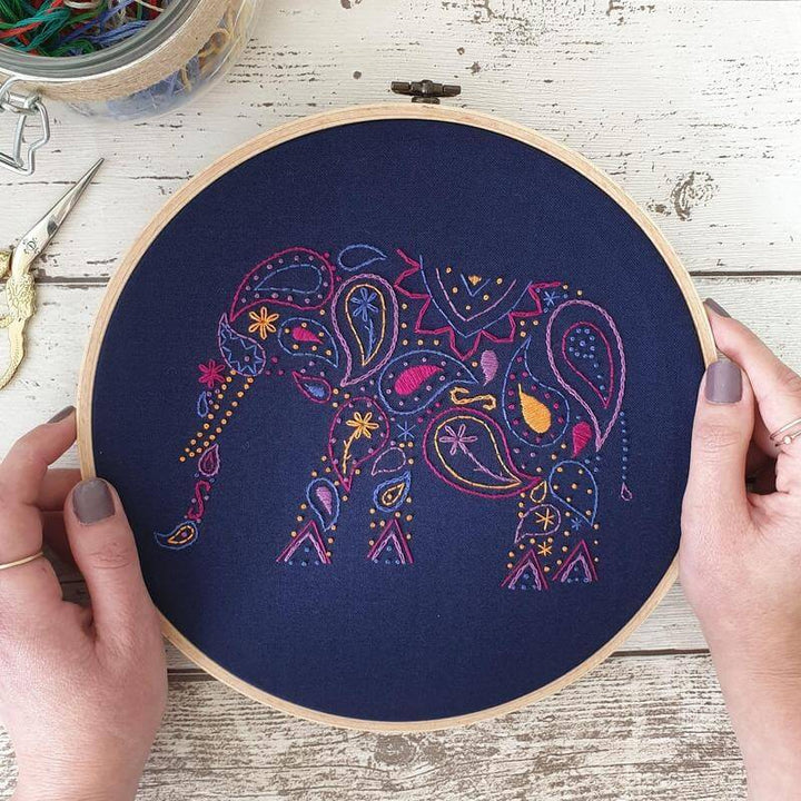 Paraffle Embroidery Banner Embroidery kit Elephant Banner Embroidery Kit