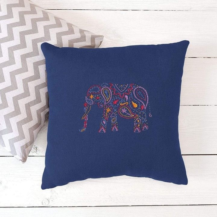 Paraffle Embroidery Cushion Embroidery Kit Elephant Cushion Kit & Pattern