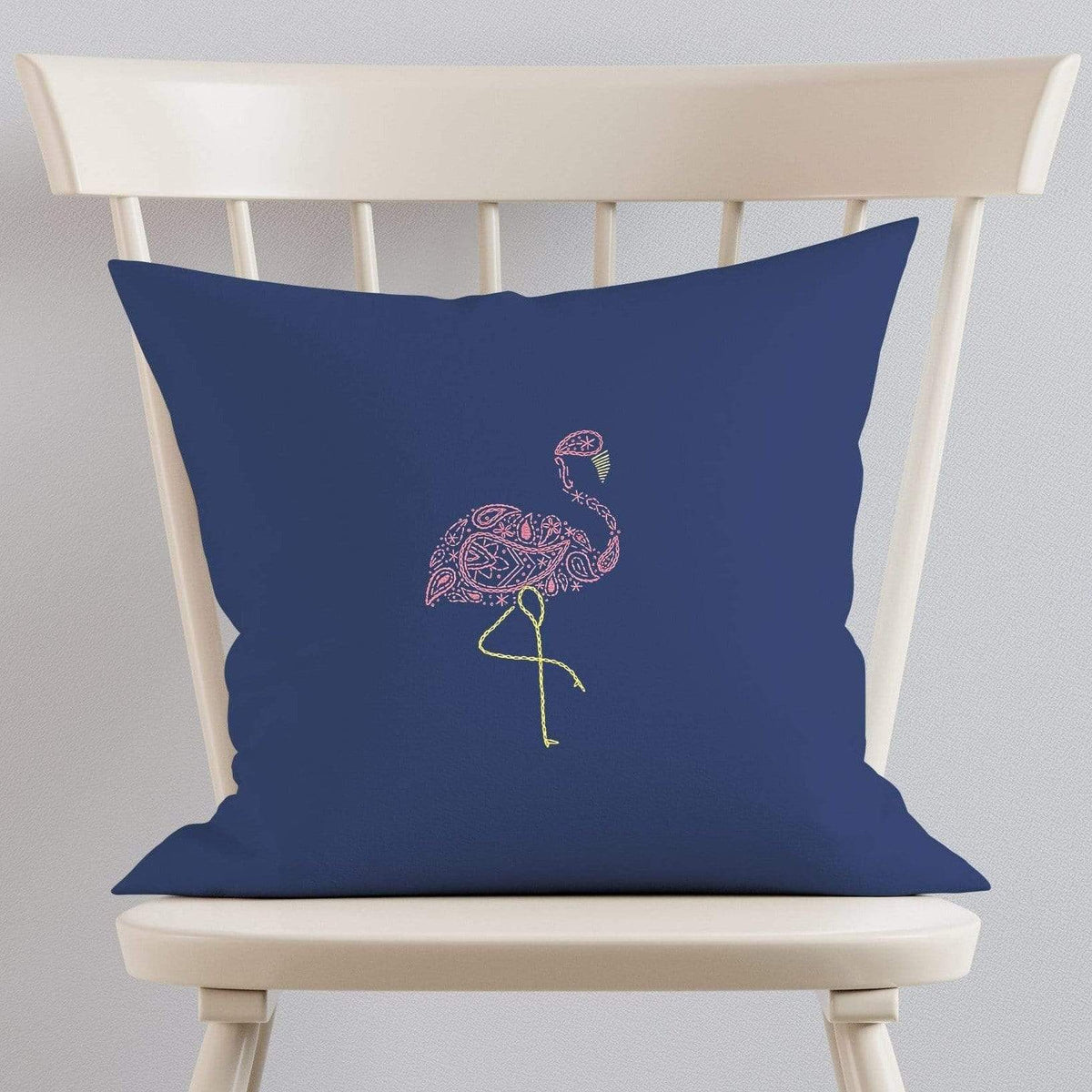 Paraffle Embroidery Cushion Embroidery Kit Flamingo Cushion Kit &amp; Pattern