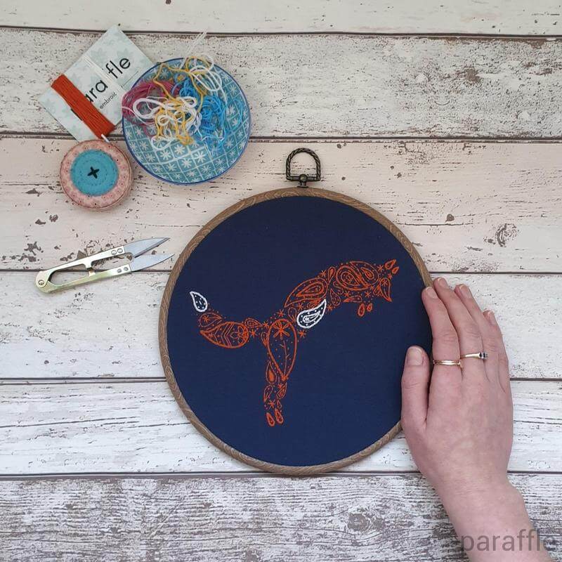 Paraffle Embroidery Pattern Fox Embroidery Pattern
