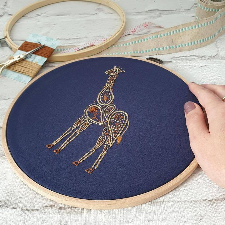 Paraffle Embroidery Cushion Embroidery Kit Giraffe Cushion Kit & Pattern