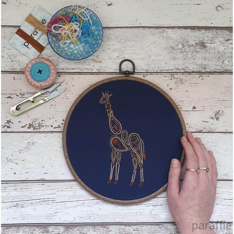 Paraffle Embroidery Pattern Giraffe Embroidery Pattern