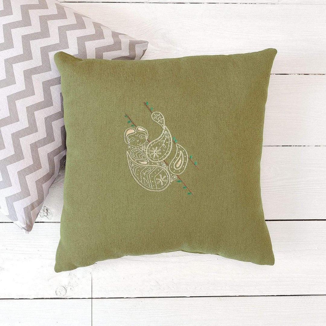 Charity Kits Cushion Embroidery Kit Green Sloth Cushion Kit & Pattern