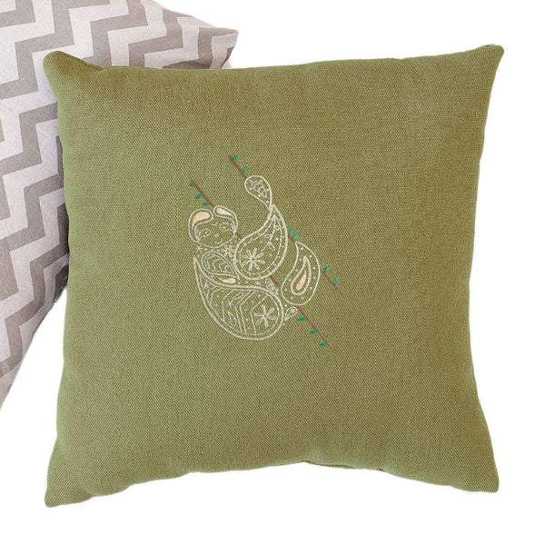 Charity Kits Cushion Embroidery Kit Green Sloth Cushion Kit & Pattern