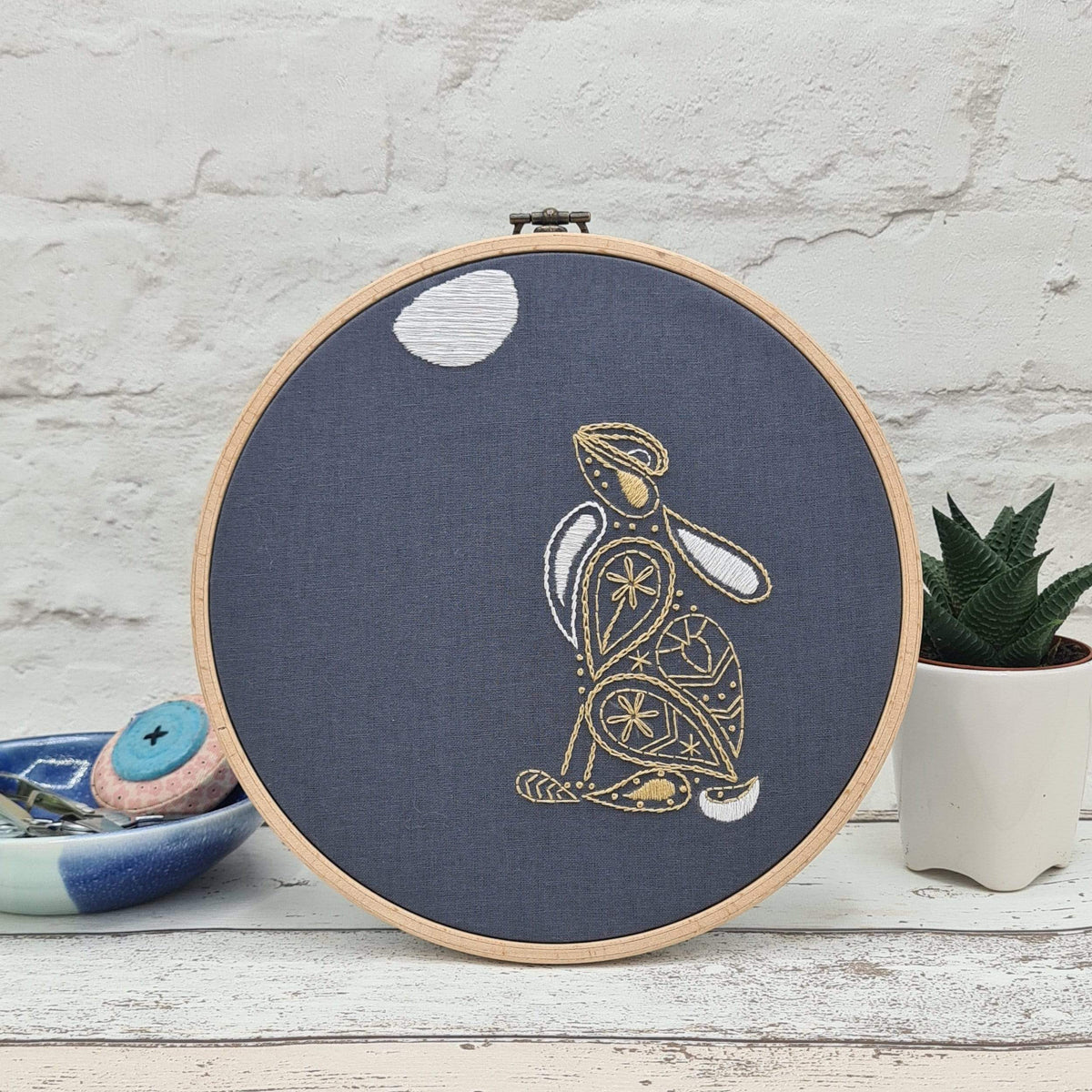 Paraffle Embroidery Pattern Hare Embroidery Pattern