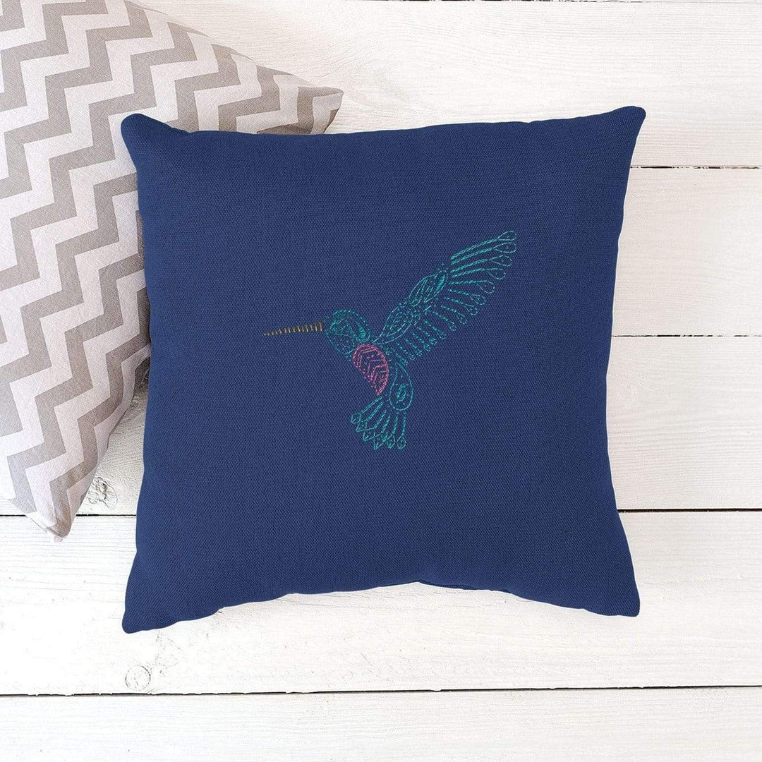 Paraffle Embroidery Cushion Embroidery Kit Hummingbird Cushion Kit & Pattern