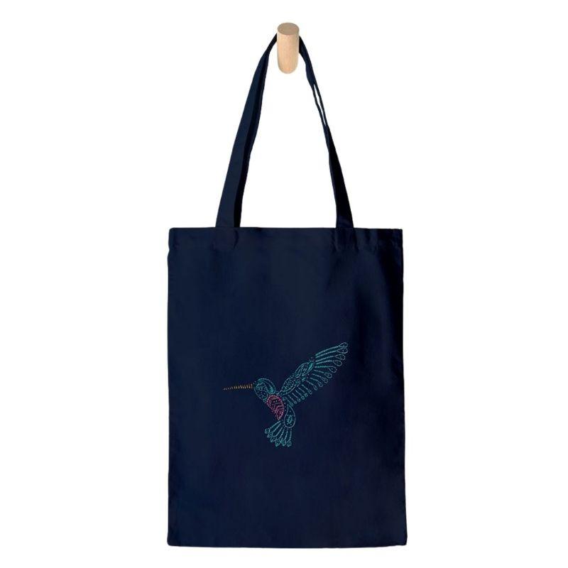 Paraffle Embroidery Tote bag Kit Hummingbird Tote Bag Kit