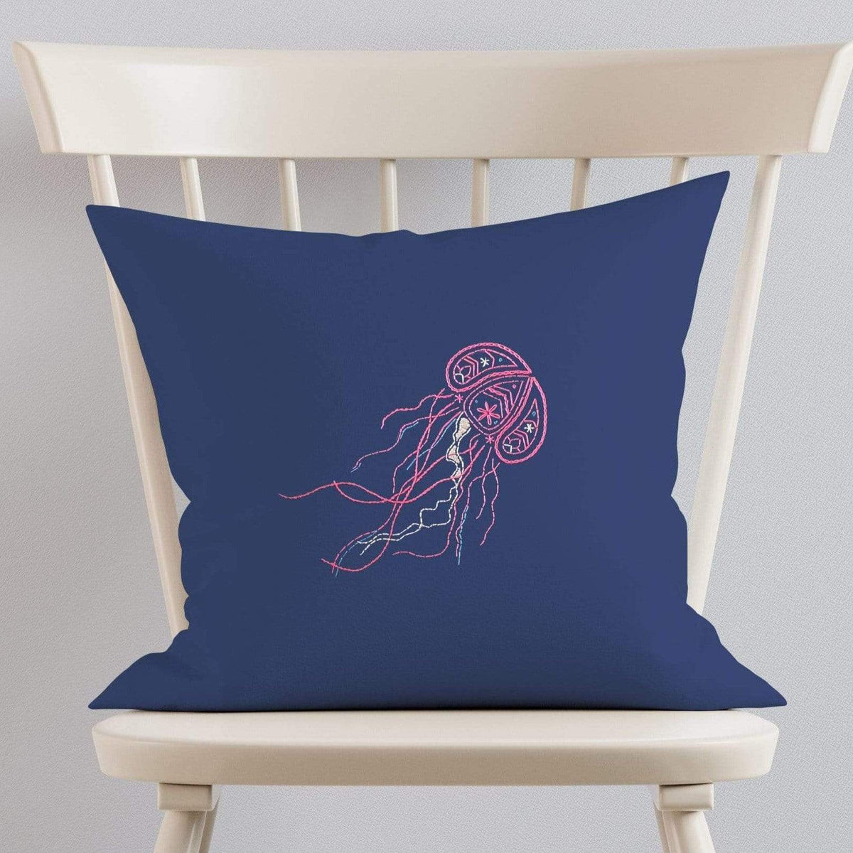 Paraffle Embroidery Cushion Embroidery Kit Jellyfish Cushion Kit &amp; Pattern