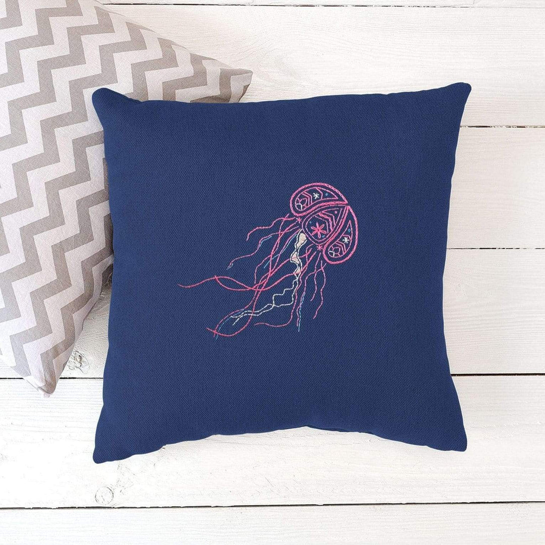 Paraffle Embroidery Cushion Embroidery Kit Jellyfish Cushion Kit & Pattern
