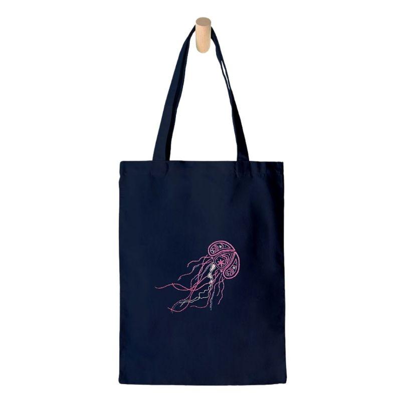 Paraffle Embroidery Tote bag Kit Jellyfish Tote Bag Kit