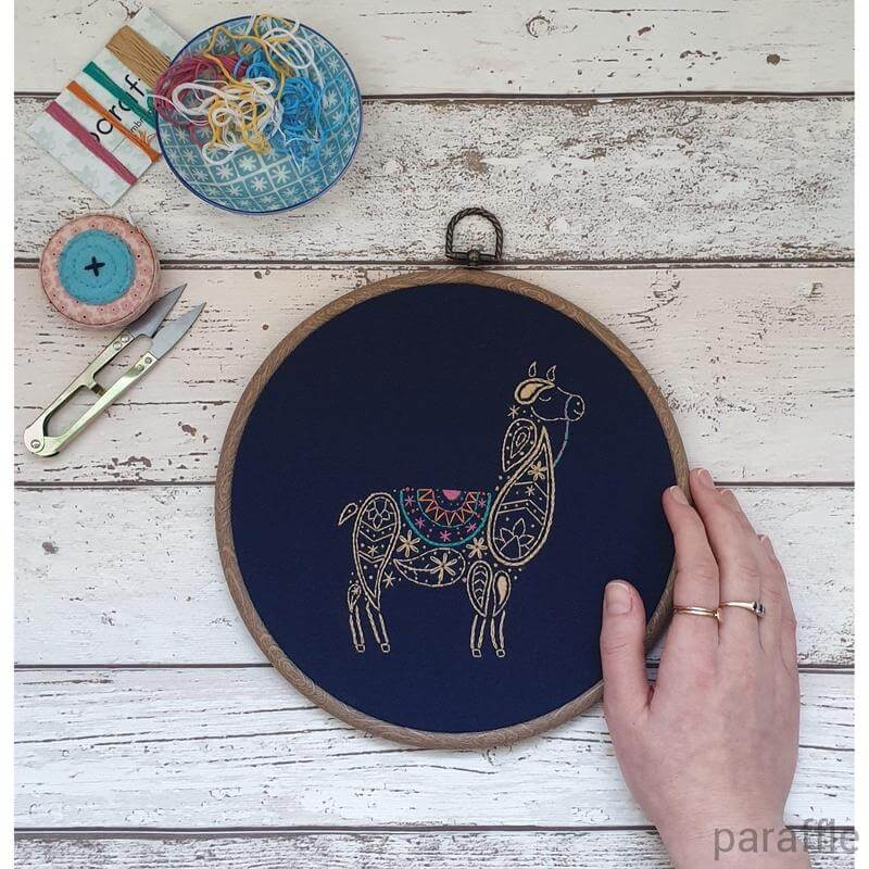 Paraffle Embroidery Pattern Llama Embroidery Pattern