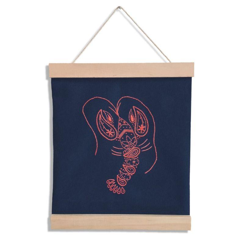 Paraffle Embroidery Banner Embroidery kit Lobster Banner Embroidery Kit