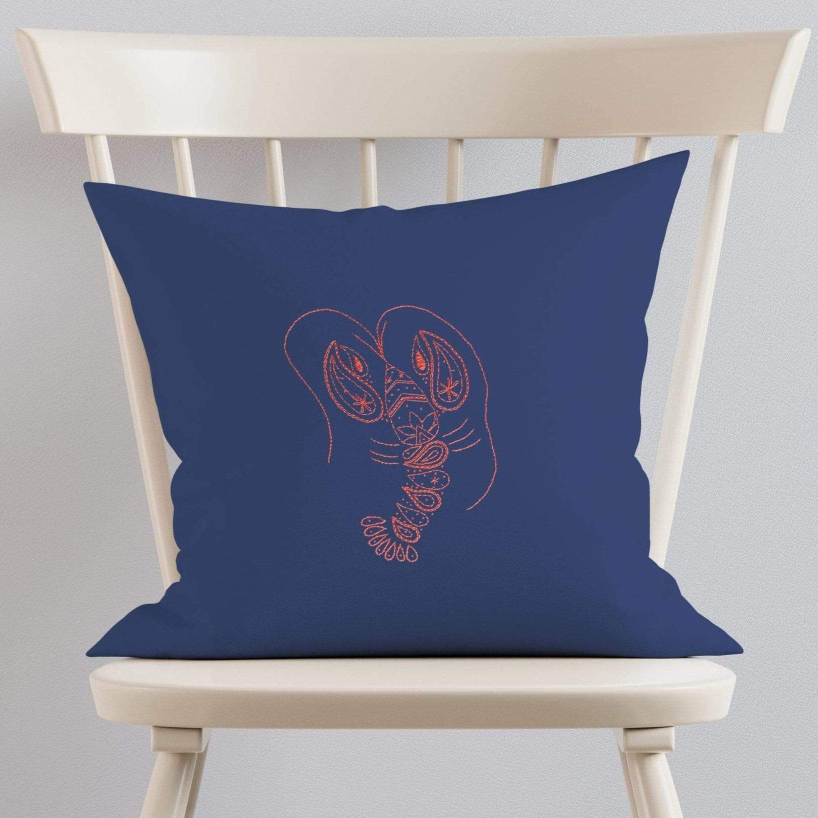 Paraffle Embroidery Cushion Embroidery Kit Lobster Cushion Kit & Pattern