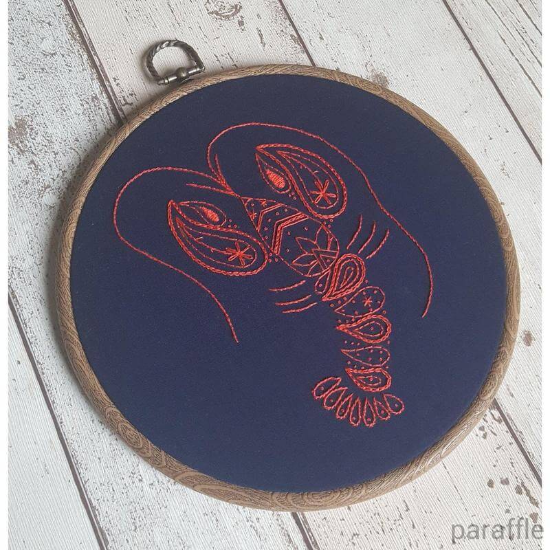 Lobster Embroidery Pattern