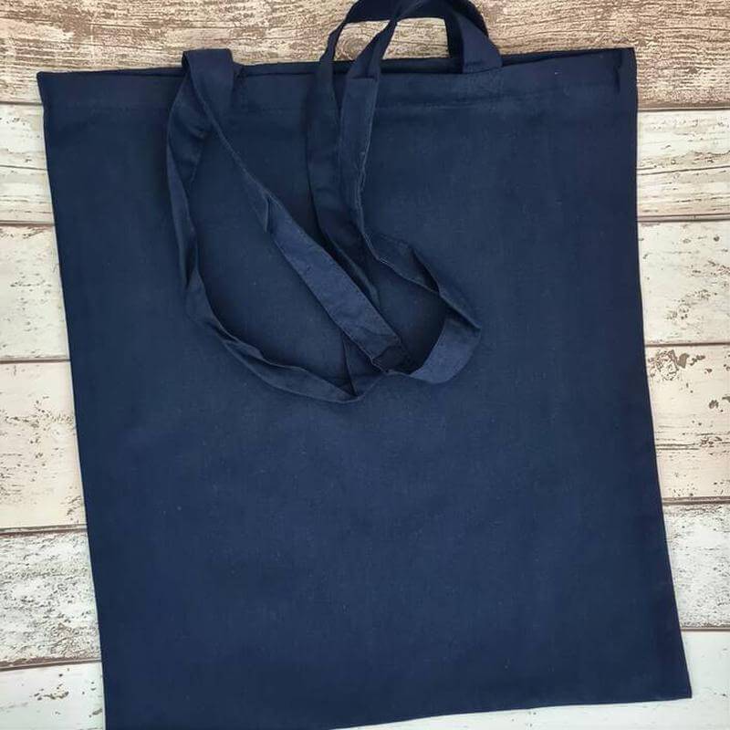 Paraffle Embroidery Supplies & Accessories Navy Cotton Tote Bag