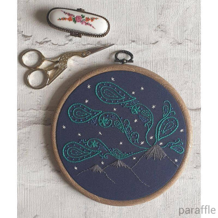 Paraffle Embroidery Pattern Northern Lights Embroidery Pattern