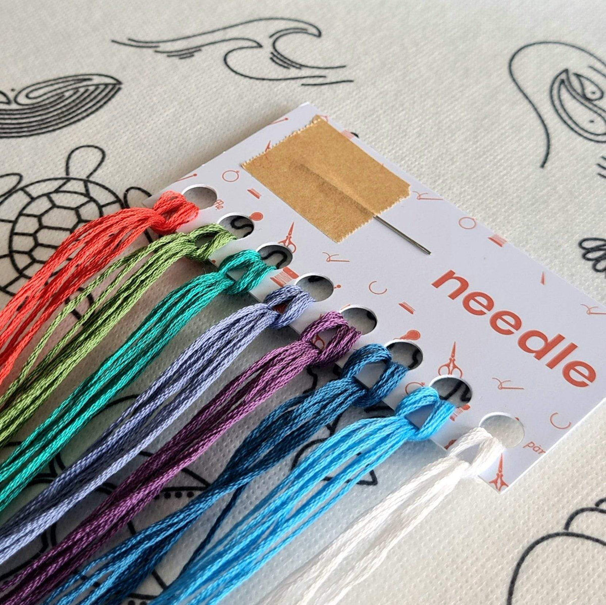 Paraffle Embroidery Customise Kits Ocean Customise Kit