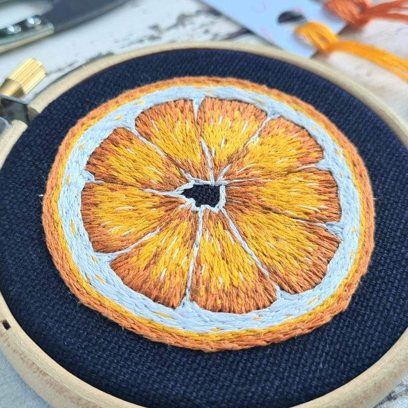 Paraffle Embroidery Pattern Orange Needle Painting Kit Pattern