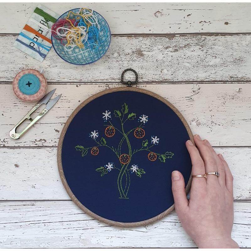 Paraffle Embroidery Pattern Orange Tree Embroidery Pattern