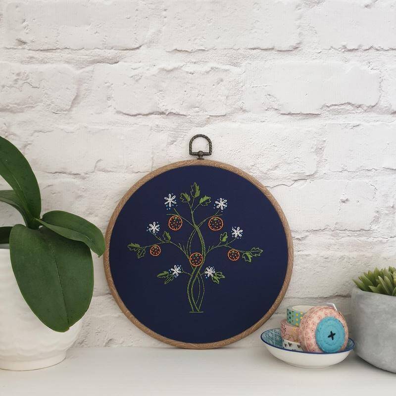 Paraffle Embroidery Pattern Orange Tree Embroidery Pattern